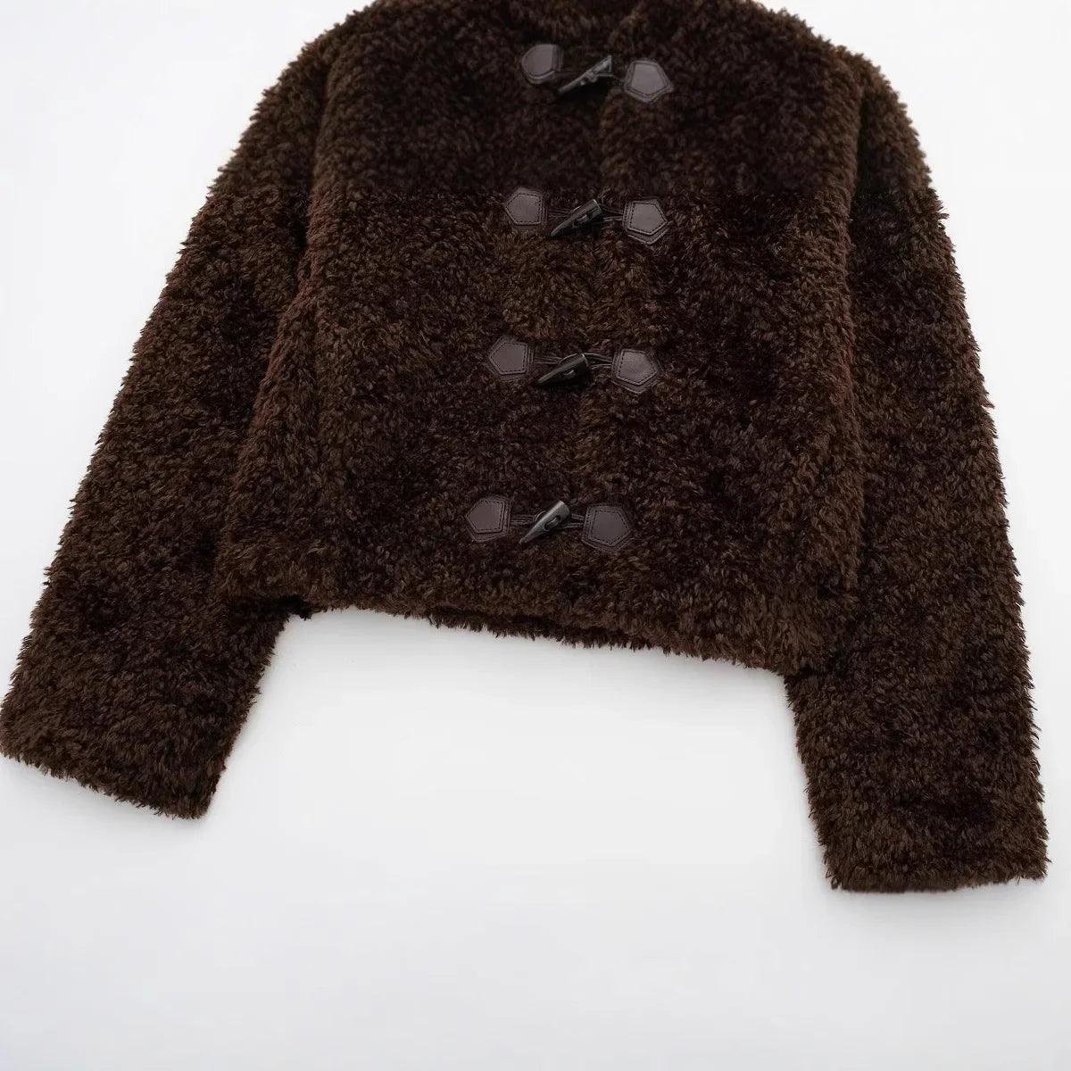 Horn Button Teddy Fur: Wholesale Women's Coats